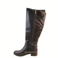 usine de cuir noir en gros western cowboy bottes